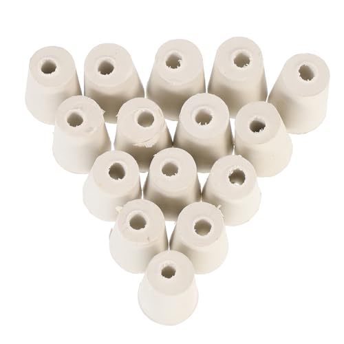 MAGICLULU 15pcs Bouchons en Caoutchouc pour Bouteille et Laboratoire, Matériau Caoutchouc Alimentaire, Compact et Facile à Utiliser, pour Tubes à Essai et Expériences