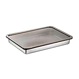 Sosoport Stainless Steel Dumpling Storage Tray for Freezer Compact Container Space Saving Crisper Box for Fruits Vegetables and Meat Fridge Organizer