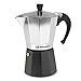 Orbegozo KFM 630 – Cafetera italiana de aluminio, 6 tazas de capacidad (280 ml), negro y silver