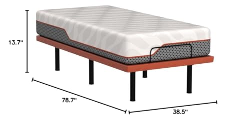 Image of ESHINE Adjustable Bed Frame + 14 inch Hybrid Mattress Twin XL - Luxury Gel Memory Foam(319 Pocket Springs) with Massage, Wireless Remote, USB, Under Bed Night Light, Medium Soft, 3000 Series