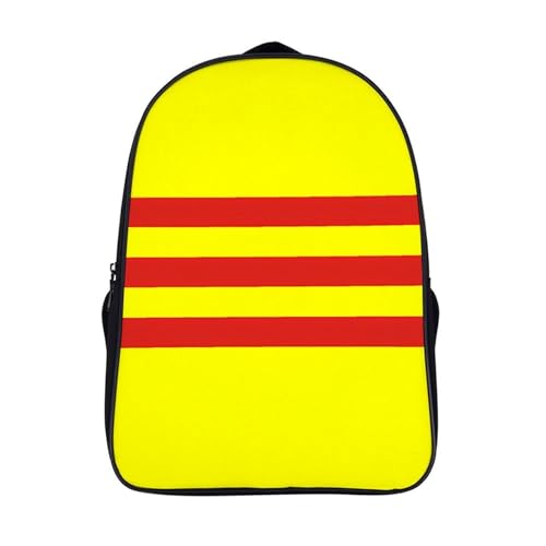 South Vietnam Flag Funny 16 Inch Backpack for Men Women Casual Daypack with 2 Compartment for Travel Work