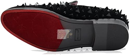 Image of SPK16 Men's Vintage Spike Dress Loafers Slip On Fashion Shoes Classic Tuxedo Dress Shoes