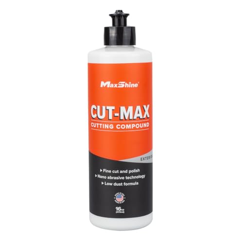 Image of Maxshine 3-Piece M8S V2 Dual Action Polisher & 16oz Cut & Polish Detailing Kit - 8mm Throw Random Orbital Buffer, 1000W, 5″ Backing Plate 6-Speed - Car, Truck, SUV & Boat Paint Correction