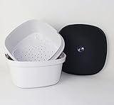  TUPPERWARE Siebservierer mit Einsatz Joghurtbereiter Thermosgefäß Weiß/Anthrazit