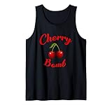 Cute Cherry Bomb Retro 70s Vintage Style Fruits Gift Idea Tank Top