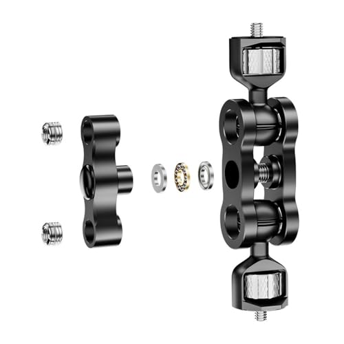 Pince de bras flexible et double tête sphérique pour filmer vos vlogs de cuisine avec LED