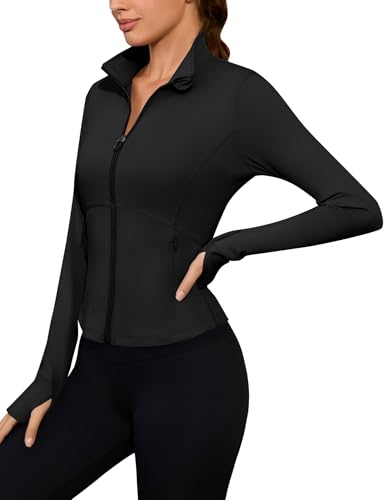 Avoogue Women Lightweight Active Jacket Full Zip Workout Running Yoga Athletic Outerwear with Pockets2