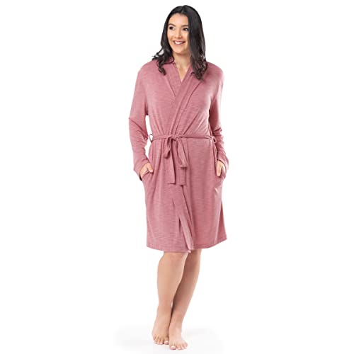 Fruit of the Loom Women's Breathable Robe, Antique Blush Heather, Large - image 1