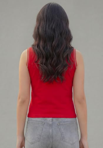 Image of Wear Your Opinion Mandarin Collar Sleeveless T Shirt for Women Top