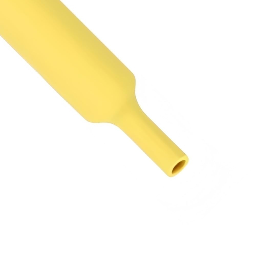 1 guaina for cavi rivestita di adesivo, rapporto di restringimento 3:1, guaina termorestringente for protezione cavi(Yellow,25.4mm,200m)