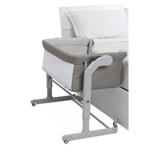 Chicco Next2Me Magic Evo Rocking Mode Baby Cot with Tilt Function, Hinged Side Panel, Adjustable Height, 4 Wheels, Includes Mattress and Travel Bag