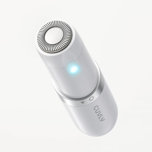Image of Mini Facial Hair Remover for Face, Portable Electric Shaver /Razor, Hair Removal for Women, Dermaplaning Tool, Trimmer for Upper Lips, Chin, Cheeks, Peach