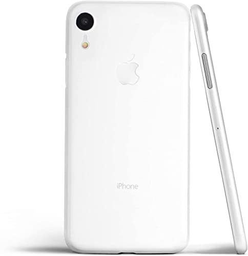 Image of ExpressB Compatible iPhone XR Case 6.1 Inch (2018) Ultra-Thin Hard Cover Slim Fit [0.35mm] Thinnest Protect Bumper for iPhone XR [ Semi-Transparent ] Lightweight - Matte Frost White