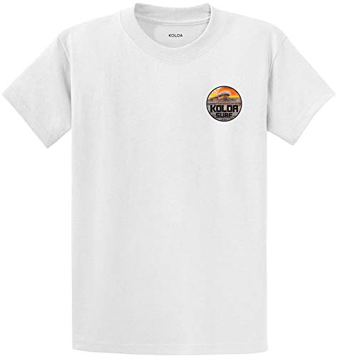 Koloa Surf Company Mens Golden Sunset Logo Heavy Cotton Tee-Tall-2XLT-White/c