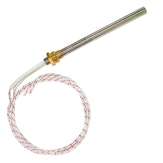 GOLDMAN SERVICE Resistencia para Encendido de Estufa de Pellets. Potencia 270W, Rosca 3/8”, Diámetro 9.9 mm