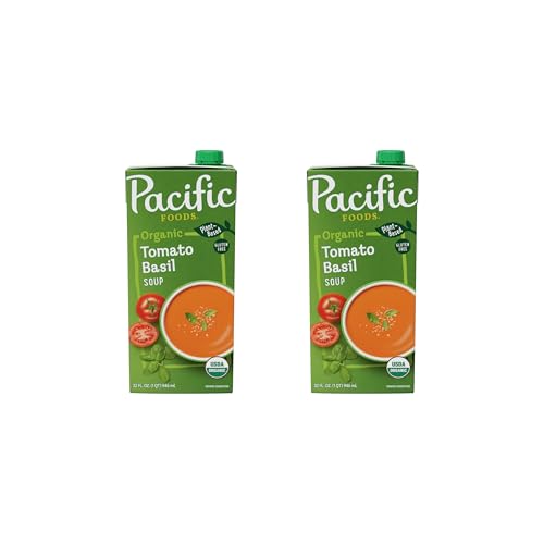Pacific Foods Organic Tomato Basil Soup, 32 oz Carton (Pack