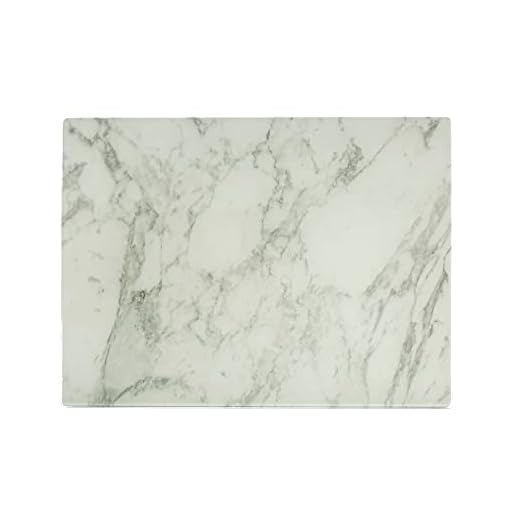 Typhoon Surface de Travail rectangulaire en marbre, 40 x 30 x 1 cm