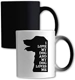 Atspauda Tazza con scritta "I Love My Dog And My Dog Loves Me", colore bianco