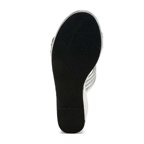 Image of London Rag Metallic Faux Leather Wedge Sandals