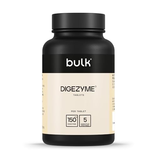 Bulk Comprimés Pure Dige Zyme, enzymes digestives, 150 mg, paquet de 90, l'emballage peut varier