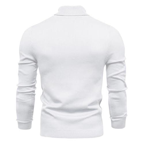 Mens Turtleneck Sweater Pullover Casual Pullover Sweater Stripe Casual Loose Fit Thick Winter Cable Knit Warm Sweaters4