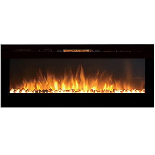 Regal Flame Astoria 60 Built-in Ventless Heater Recessed Wall Mounted Electric Fireplace - Pebble Regal Flame Astoria 60" Built-in Ventless Heater Recessed Wall Mounted Electric Fireplace - Pebble
