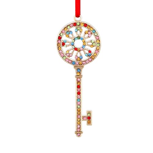 D4DREAM Key Christmas Ornament - 0.98''x2.95'' Metal Colorful Key Hanging