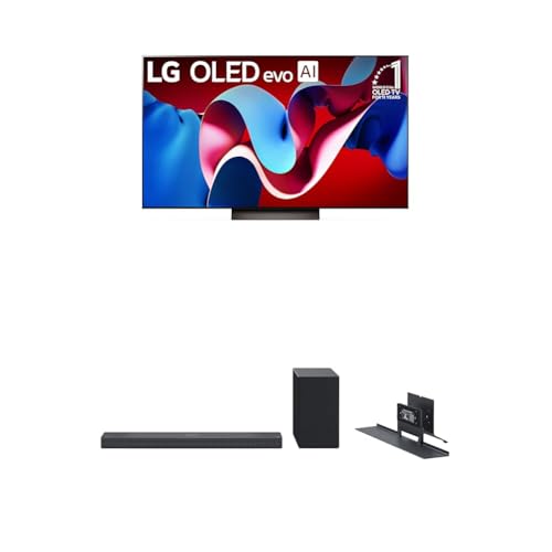 Image of LG 77-Inch Class OLED evo C4 Series Smart TV 4K Processor Flat Screen with Alexa Built-in (OLED77C4PUA, 2024),LG Sound Bar SC9S Perfect Matching for OLED C TV with IMAX Enhanced and Dolby Atmos