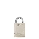 PACLOCK's 90A-PRO Series Padlock, Buy American Act Compliant, Silver Anodized Aluminum, High...