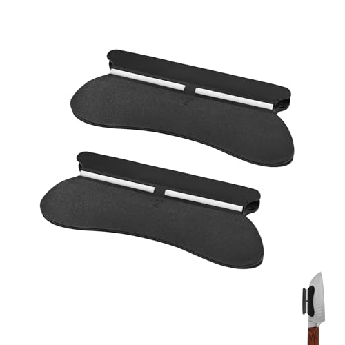 4-in-1 Knife Sharpening Angle Guide 2 Pack – Multifunctional Whetstone Tool with 12° 14° 18° 30° – Non-Slip Ceramic Protector for Kitchen Chef Hunting Knives