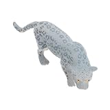 Kisangel Schneeleopard Modell Mini Tierfiguren Kleine Plastiktiere Tierfiguren Tierfiguren Kleintierspielzeug Gepardenspielzeug Gepardenfigur PVC