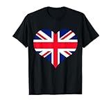 Union Jack British Flag Heart British Isles Men's Women's T-Shirt