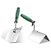 Produktbild WIYETY 2 x Eckenkelle Rostfreie 80 x 60 mm: Eckenkelle Rostfreie Eckkelle für Gipsarbeiten, Teilig Eckenkelle, Außeneckenkelle, Stuckateur und Eckenspachtel mit Softgriff, Grün