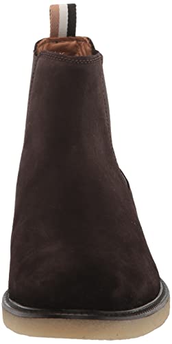 Image of BOSS mens Suede Chelsea Boot With Embossed Logo
