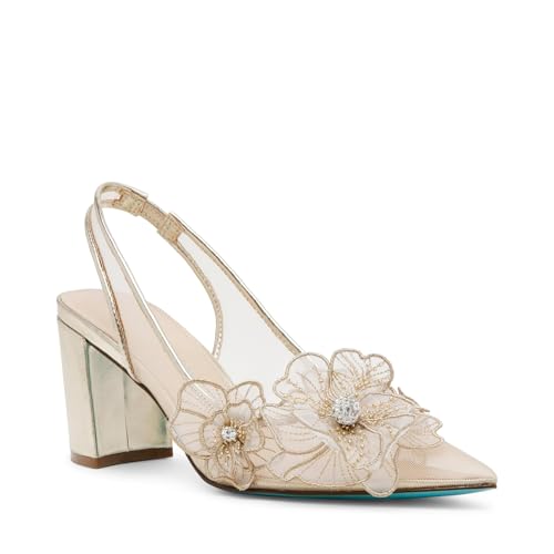 Petra Pump Betsey Johnson en couleur or escarpins talon haut taille 9.5 pour soirée femme