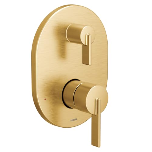 Moen UT3331BG CIA Collection M-CORE 3-Series 2-Handle Shower Trim with Integrated Transfer, Valve Required, Brushed Gold