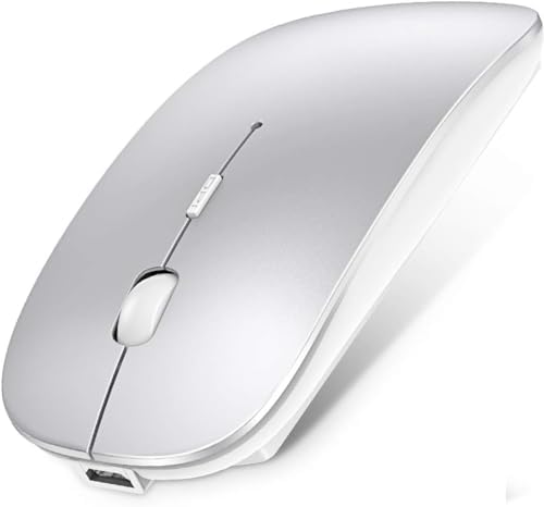 （22:00時点） ワイヤレスマウス Bluetoothマウス 無線 超薄型 静音 充電式 省エネルギー 2.4GHz 3DPIモード 高精度 持ち運び便利 iPhone/iPad/Mac/Windows/Surface/Microsoft Proに対応 (シルバー)