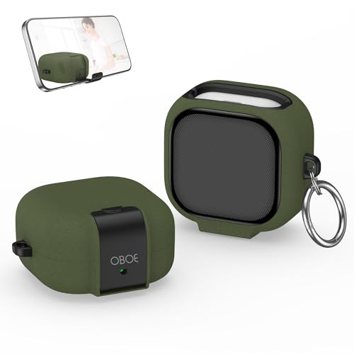 Image of Oboe Aegis Case 'Compatible with' Samsung Galaxy Buds 4 & 4 Pro Case with Phone Stand & Keyring (Stone Green) [Buds & ChargingCase NOT Included]