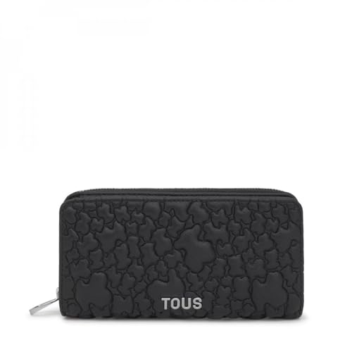 Tous Billetera Negra, para Mujer, Medidas 10 x 19,5 x 3 cm, Colección Tous Puffy Bear
