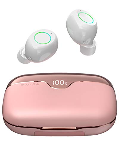 iWALK Auriculares Inalámbricos Bluetooth 5.0 con Caja de Carga de 2500 mAh Sonido Estéreo Verdadero IPX5 Impermeable 80H Playtime Cierto Auriculares Inalámbricos para Android iOS