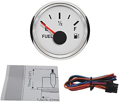 ELING Fuel Level Tank Gauge Meter 240-33ohm Signal 52mm with Backlight for Auto Car Boat Sedan