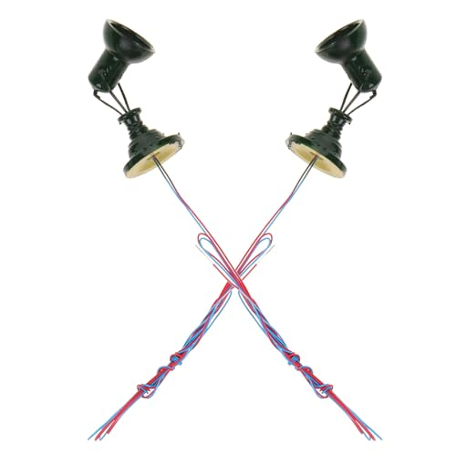 minkissy 2 Minilámparas LED de Señal para Modelismo Ferroviario, Luces Pequeñas Decorativas Verdes para Mesa de Arena, Accesorios de Tren en Miniatura, 2 Piezas para Bricolaje