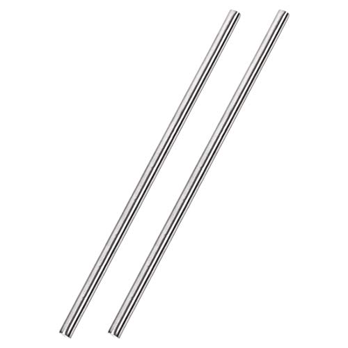 Image of uxcell 6mm x 300mm 304 Stainless Steel Solid Round Rod for DIY Craft - 2pcs
