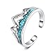 Berg Ringe f&uuml;r Damen Sterling Silber T&uuml;rkis Berg Ring Schmuck Geschenke f&uuml;r Natur Liebhaber Wanderer Camper Bergsteiger Freunde