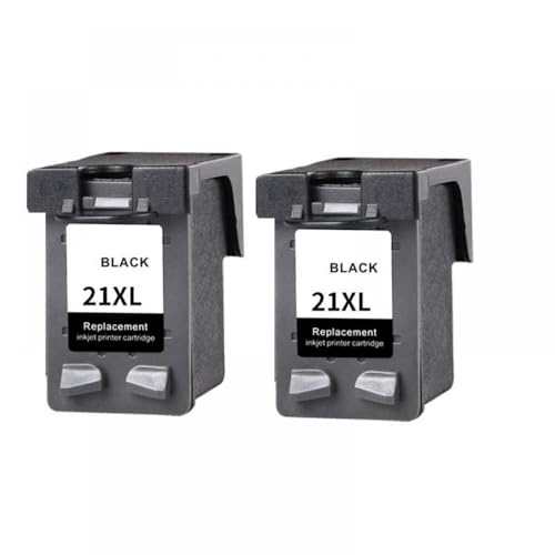 Cartouche 21 22 compatible Deskjet F2180 F2200 F4180 F380 (Pack 2X 21XLBK)