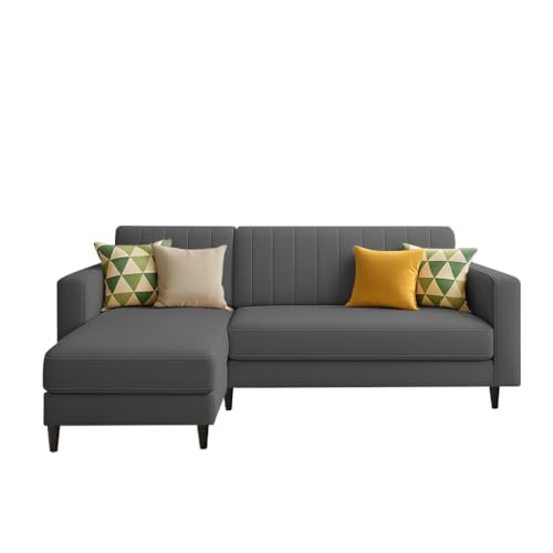 Image of Casaliving Moris LHS 4 Seater L Shape Sofa Set for Living Room (Black) Premium Fabric Sofa Set for Living Room