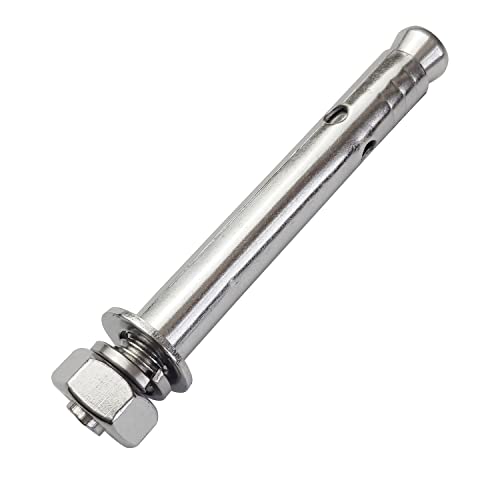Image of 10 Pack M10x100mm Expansion Bolts Anchor Bolt 304 Stainless Steel External Hex Expansion Screw Bolt Sleeve Anchor Fastener Wall Concrete