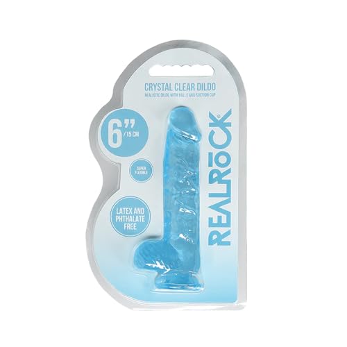 Shots Realrock Crystal Clear - 6" / 15cm Realistic Dildo With Balls