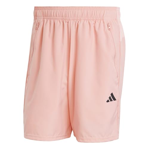 adidas Men's Train Essentials Woven Shorts, Semi Pink Spark/Black, M / 5L