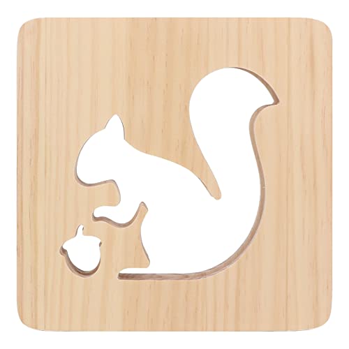 Lámpara de mesa infantil ardilla con luz LED cálida USB miniatura 3
